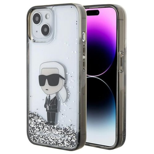  ORIGINALNA KARL LAGERFELD NAVLAKA IKONIK KLHCP15SLKKNSK ZA IPHONE 15 TRANSPARENT Slike
