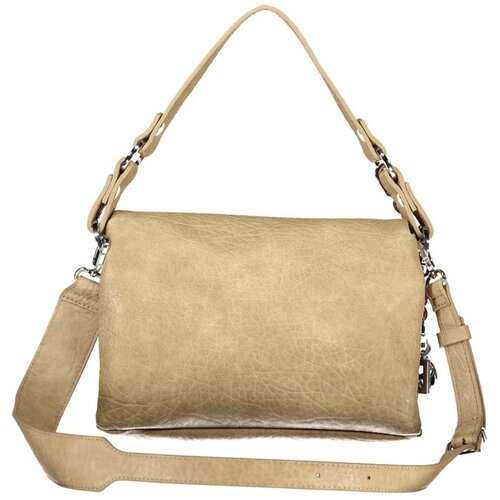 Desigual ženska crossbody torbica s preklopom 16x10x23 cm bež Slike