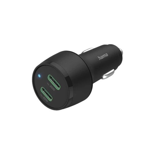 Hama GaN PD/QC avtomobilski polnilnik 45W 2xUSB-C črne barve 201632, (5000262054) Slike