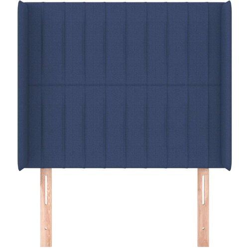  Uzglavlje s u&amp;scaron;ima plavi 93x16x118/128 cm od tkanine Slike