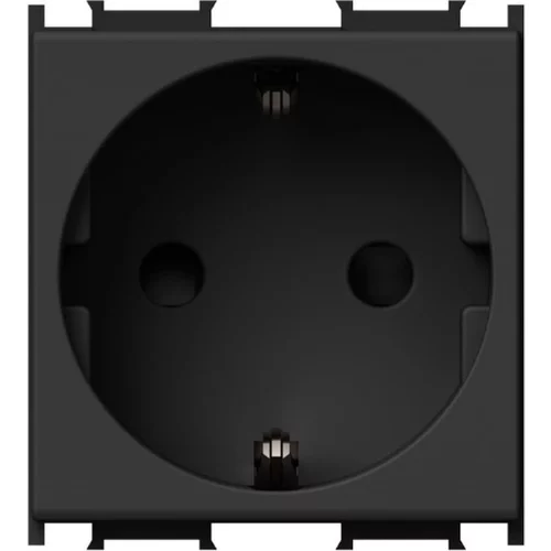 MODUL Šuko vtičnica TEM (2P+E, 16 A, 250 V, črna-mat)