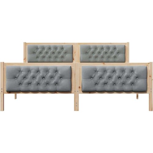  Okvir za krevet Svijetlo siva 160 x 200 cm tkanina Slike