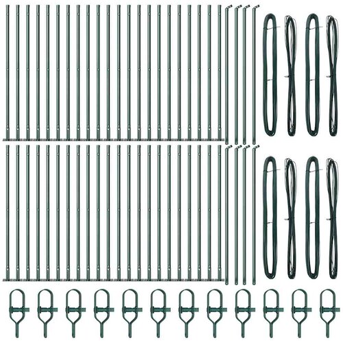  Stup za ogradu 52 pcs Siva 3,2 x 3,2 x 70 cm Slike