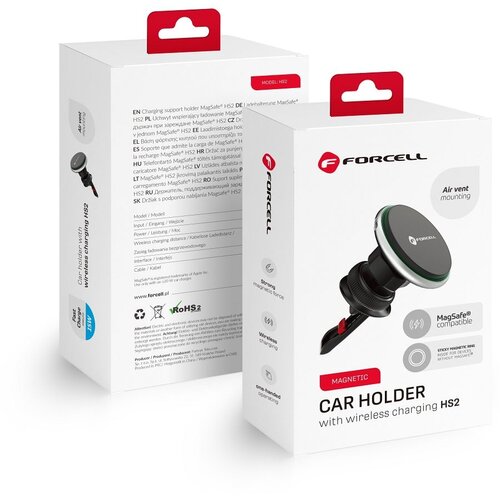 forcell auto držač  HS2 (za ventilacioni otvor) sa bezicnim punjenjem 15W crni Cene