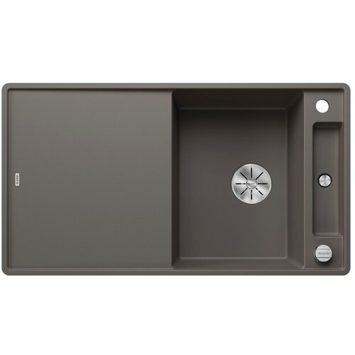 Blanco sudoper AXIA III 5 S-F InFino SILGRANIT VUKLAN SIVA, daska drvo, s dalj.upr. Slike