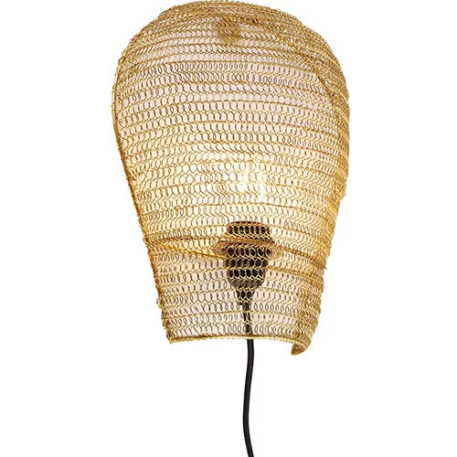 QAZQA Orientalska stenska svetilka zlata 35 cm - Nidum