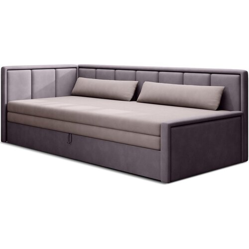 ELTAP Ružičasta sklopiva/s prostorom za odlaganje sofa od šenila 214 cm Fulgeo – Cene