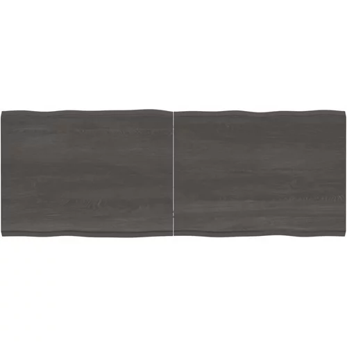 Stolna Mizna plošča temno siva 160x60x4 cm obdelana trdna hrastovina, (20817926)