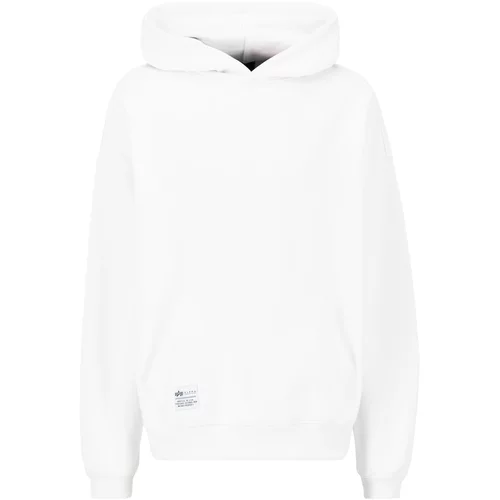 Alpha Industries Sweater majica 'Logo BP Hoody' crna / bijela