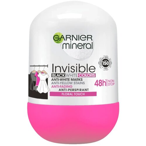 Garnier Roll-on Mineral invisible black white and colors 50ml Cene