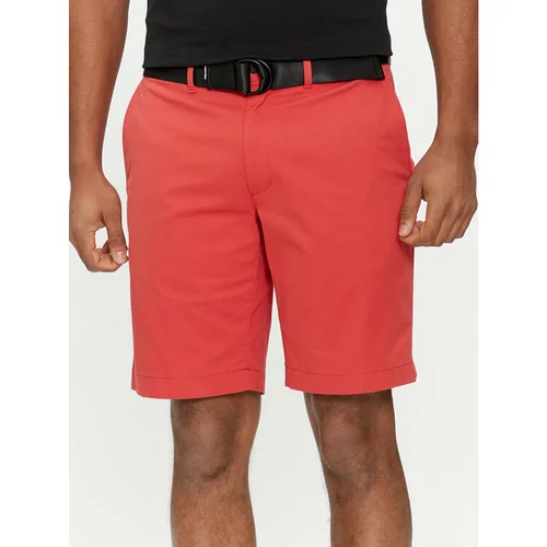 Calvin Klein Kratke hlače iz tkanine Modern Twill K10K111788 Rdeča Slim Fit