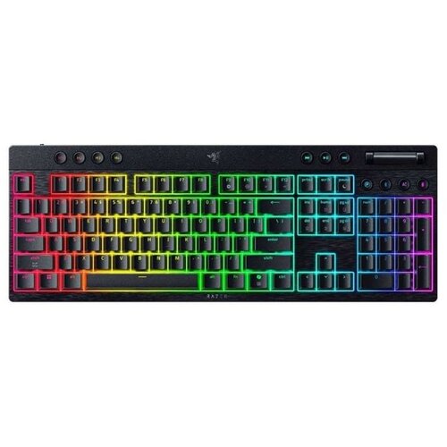 Razer BlackWidow V4 Low-profile HyperSpeed - Wireless Mechanical Gaming Keyboard (Green Clicky Switch) Cene
