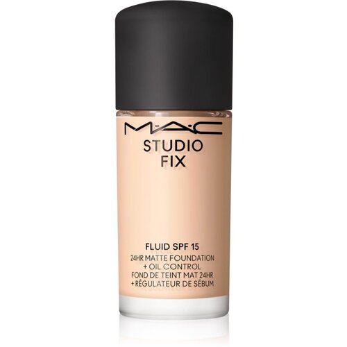 MAC Cosmetics Studio Fix Fluid SPF 15 24HR Matte Foundation + Oil Control Mini matirajoči tekoči puder SPF 15 odtenek NC10 15 ml Slike