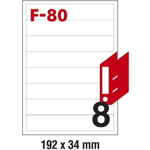  ETIKETE ILK ZA REGISTRATORE 192X34MM PK100L FORNAX F-80 Cene