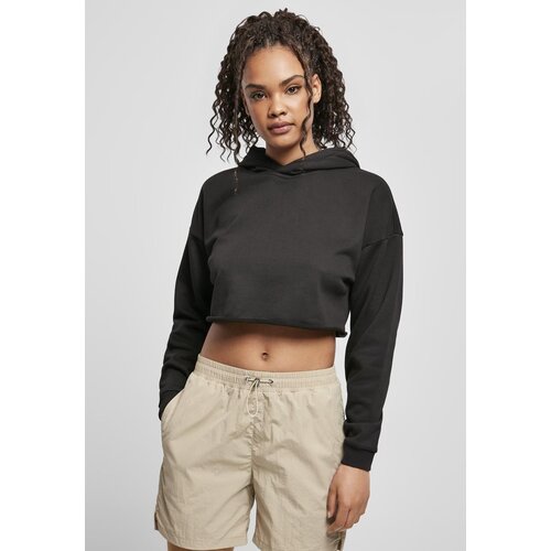 UC Curvy Women&amp;#039;s Oversized Cropped Hoody Black Slike