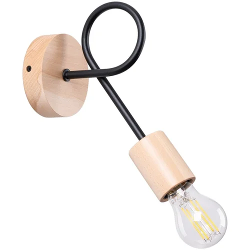 Nice Lamps Crna/u prirodnoj boji zidna lampa Tumber –