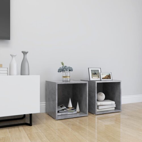 vidaXL TV ormarići 2 kom siva boja betona 37 x 35 x 37 cm od iverice Cijene