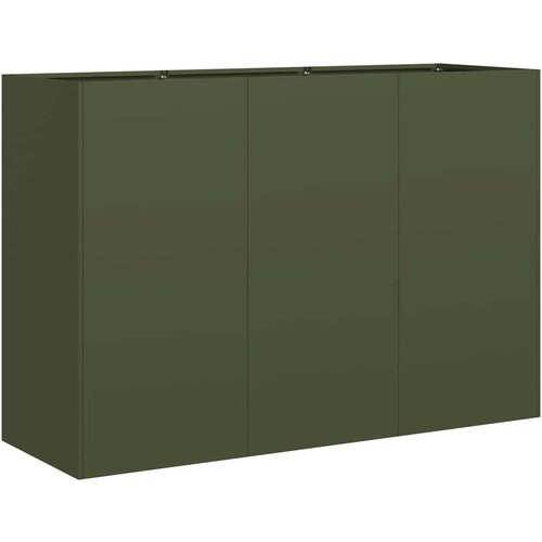 Maison Chic Cvetlični Lonec - Cvetlično korito Olive Green 120x40x80 cm Hladno valjano jeklo, (21789092) Cene