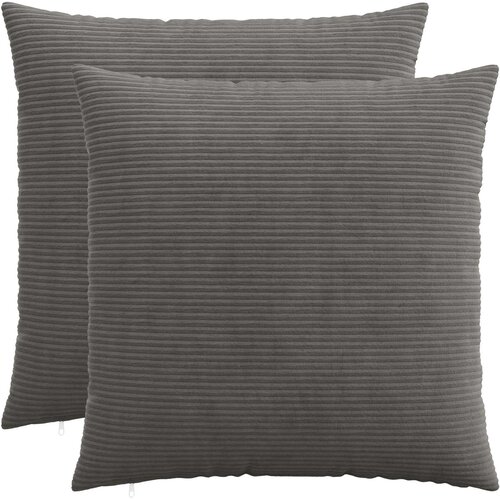  Presvlaka za jastuk 2 pcs HEERLEN Tamnosiva 60 x 60 cm Kord Cijene