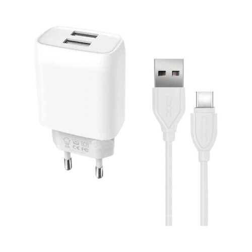 XO 2-port USB wall charger L57 2.4A + Type-C cable (-L57T) Cene