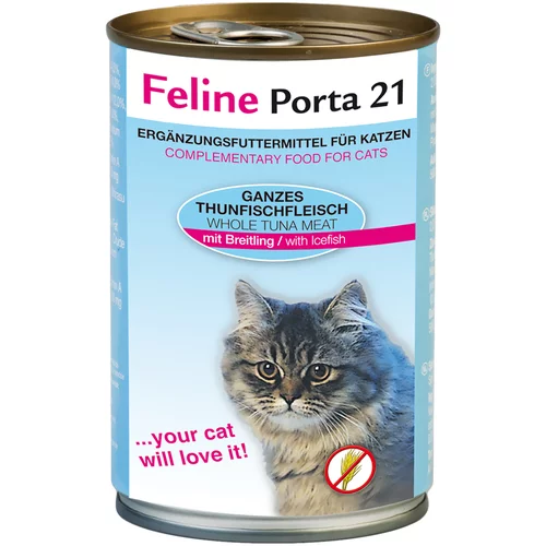 Porta Feline 21 hrana za mačke 6 x 400 g - Tuna s papalinom (bez žitarica)