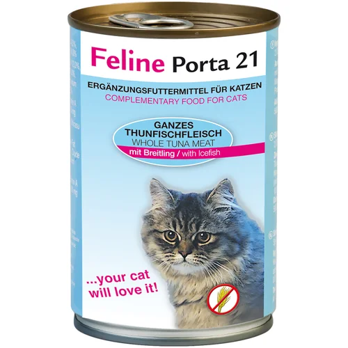 Porta Feline 21 varčno pakiranje 12 x 400 g - Tuna s papalino