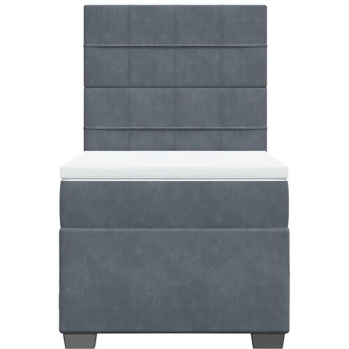 Box spring krevet s madracem tamnosivi 90x200 cm bar&amp;scaron;unasti Slike