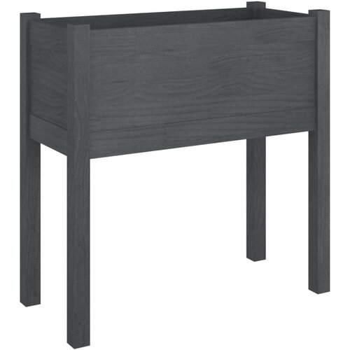 Maison Chic Vrtno cvetlično korito - Cvetlični Lonec sivo 70x31x70 cm trdna borovina, (21790246) Cene