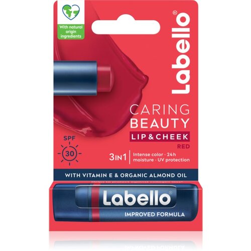 Labello Caring Beauty balzam za ustnice za toniranje odtenek Red 4.8 g Cene