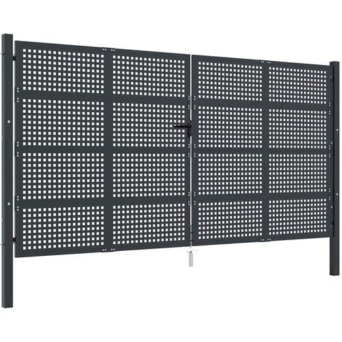  Vrtna vrata antracit 400x175 cm čelik Slike