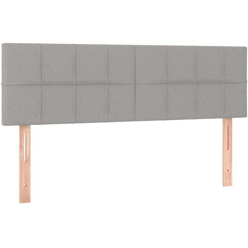  Uzglavlja 2 kom svjetlosiva 72 x 5 x 78/88 cm od tkanine Slike