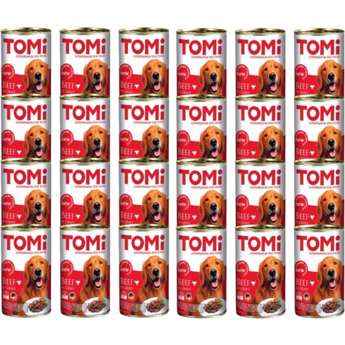Tomi vlažna hrana za pse u konzervi, govedina, 400g, 24kom Slike