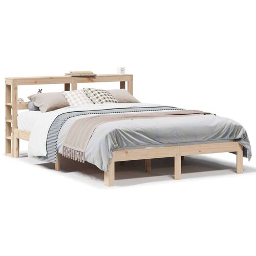 VidaXL Okvir kreveta s uzglavljem 120x190 cm od borovine Slike