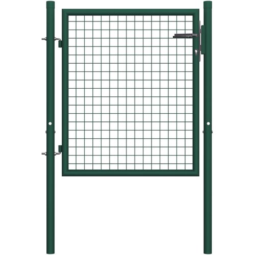 vidaXL Vrata za ograjo iz jekla 100x75 cm zelena Cene