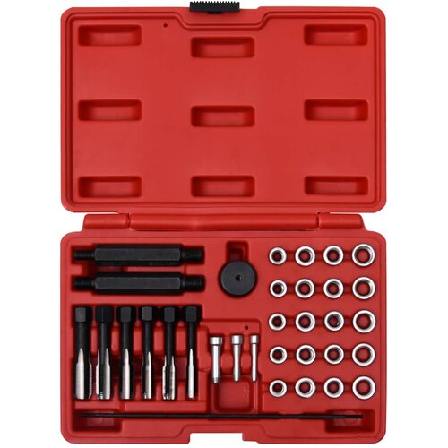 vidaXL 33-dijelni set alata za popravak navoja svjećice M8 M10 M12 Cijene