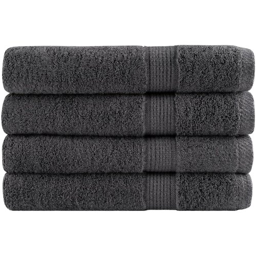 VidaXL Ručnici 4 kom antracit 100 x 200 cm 600 gsm od 100 % pamuka Slike
