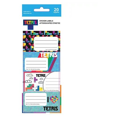 Luna 20-delni set etiket za zvezke Tetris Cene