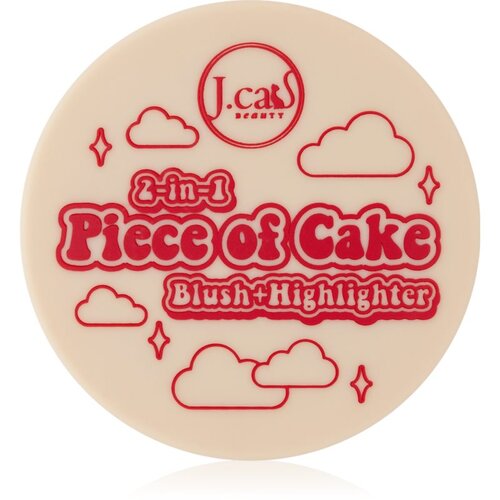 J.Cat Beauty 2 In 1 Piece Of Cake rdečilo z osvetljevalcem odtenek Perfect Pear 12.1 g Slike