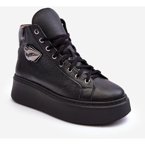 Kesi Women&amp;#039;s High Zip Sneakers Lemar Black Katerin Slike