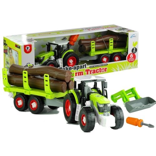  Assembly Tractor with Trailer for Wood Transport Screwdriver Cene
