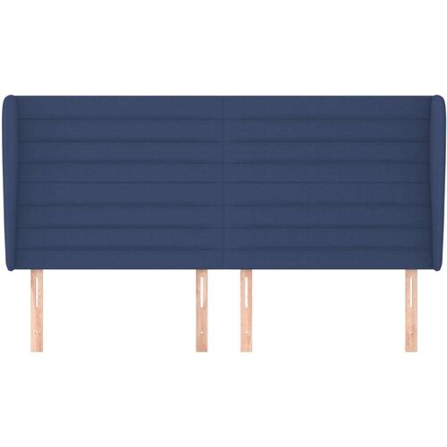  Uzglavlje s u&amp;scaron;ima plavo 203x23x118/128 cm od tkanine Slike