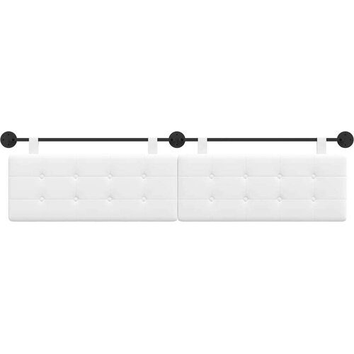  Držeće uzglavlje Zidne Bijeli 210 x 55 x 5 cm tkanina - Bijeli 200 cm bez LED Slike