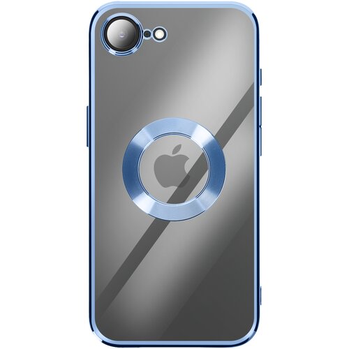 AVIZAR Ovitek za iPhone 16e s Kromiranim Robom iz Mehkega Silikona, Modra, (5000190107) Cene