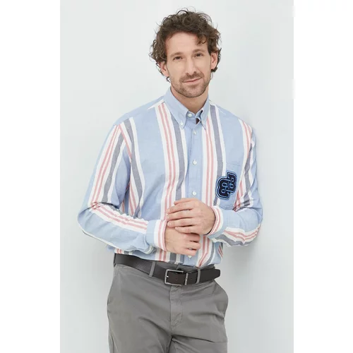 Boss Pamučna košulja ORANGE za muškarce, regular, o button-down ovratnikom