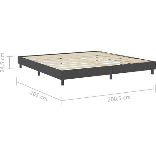 Box spring okvir za krevet od tkanine sivi 200 x 200 cm Slike