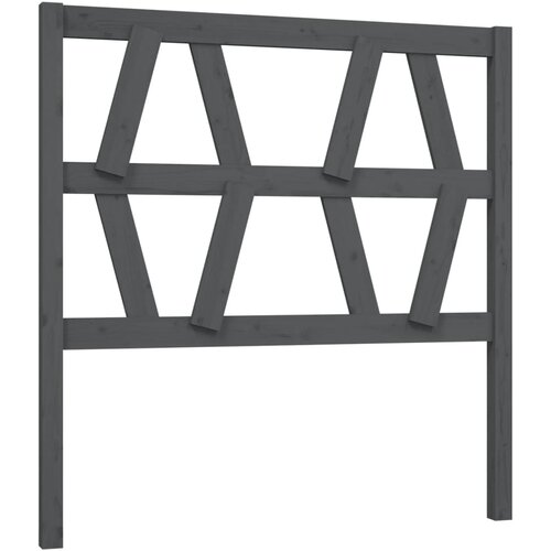 Maison Chic posteljno vzglavje - vzglavna omarica - nočna omarica sivo 106x4x100 cm trdna borovina, (21705300) Slike