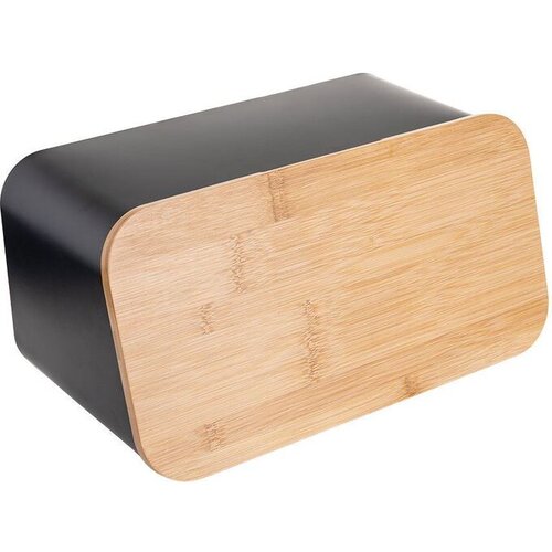 Estia posoda za kruh Bamboo Metallic s pokrovom/desko, črna Cene