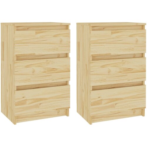 Maison Chic Dvo delni komplet Nočne omarice - Nočne mize 40x29,5x64 cm trdna borovina, (21688209) Slike