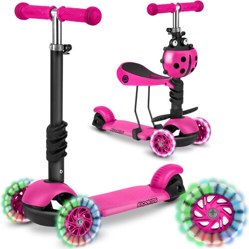 Janshop Ricokids Buggy trikolesni skiro - roza, (21634719) Cene