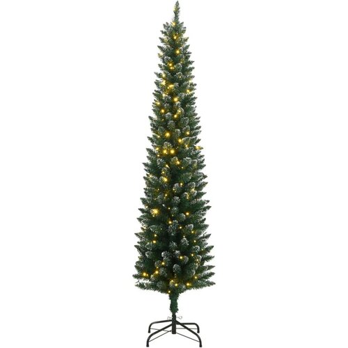 VidaXL Umjetno tanko božićno drvce sa 150 LED žarulja 120 cm Slike